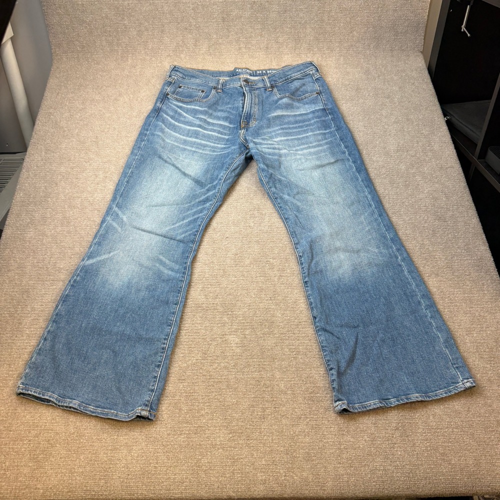 Arizona Mens 36x30 Light Antique Relaxed Fit 2000s Bootcut Jeans